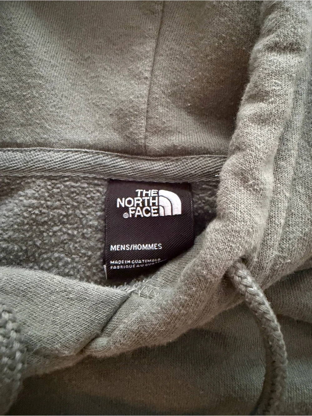 The North Face Men's Olive Hoodie with Bear Graphic